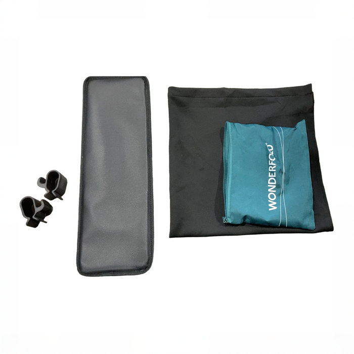 Shop Wonderfold W4 Elite Stroller Wagon, 2025, Black with Red Stitching at GoodBuy Gear