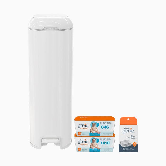 Shop Diaper Genie Platinum Pail Gift Set, Lily White at GoodBuy Gear