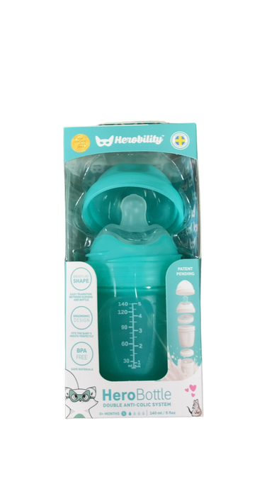 Shop Herobility Wide-Neck Baby Bottle, Blue, 0+ month, 1 Count at GoodBuy Gear