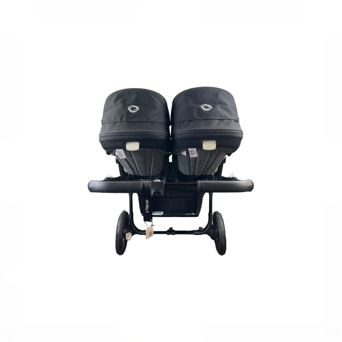 Shop DRAFT - Bugaboo Donkey 5 Duo Stroller, 2022, Black, Grey Melange, Midnight Black at GoodBuy Gear