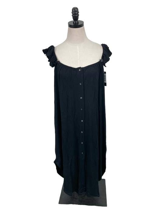Shop Kindred Bravely Ruffle Strap Labor & Delivery Gown, Black, XS/S at GoodBuy Gear