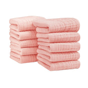 Shop Small Story Cotton Muslin Washcloths, Pink at GoodBuy Gear
