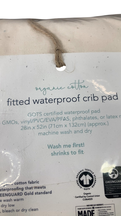 Shop Naturepedic Organic Cotton Waterproof Fitted Crib Pad, Crib Flat Rectangle at GoodBuy Gear