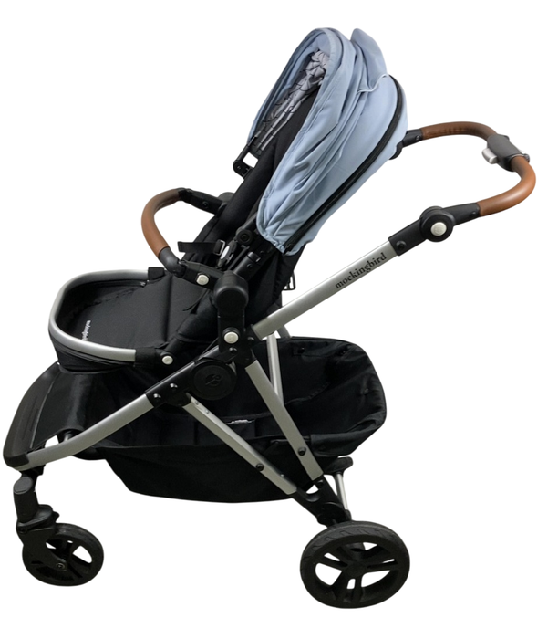 Shop Mockingbird Single to Double 2.0 Stroller, 2024, Sea, Silver With Penny Leather, Windowpane at GoodBuy Gear