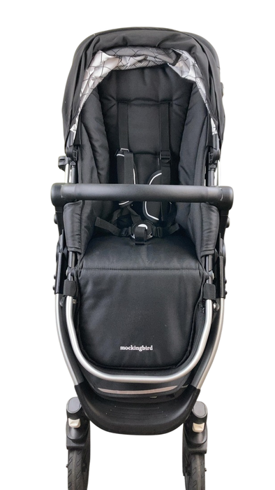 Shop Mockingbird Single 2.0 Stroller, Black, Windowpane, Silver With Black Leather, 2024 at GoodBuy Gear