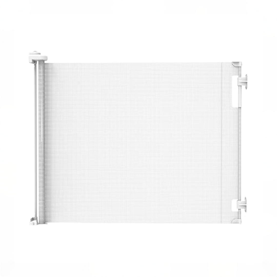 Walmart-10009486 Perma Child Safety Indoor/Outdoor Retractable Baby Gate, 33"x71", White