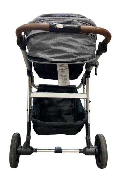 Mockingbird Single to Double 2.0 Stroller, 2025, Heather grey, Silver With Penny Leather, Solid Grey