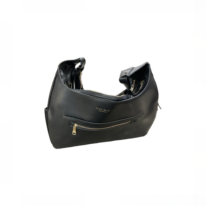 Shop Mina Baie Leather Original Diaper Bag, Black at GoodBuy Gear