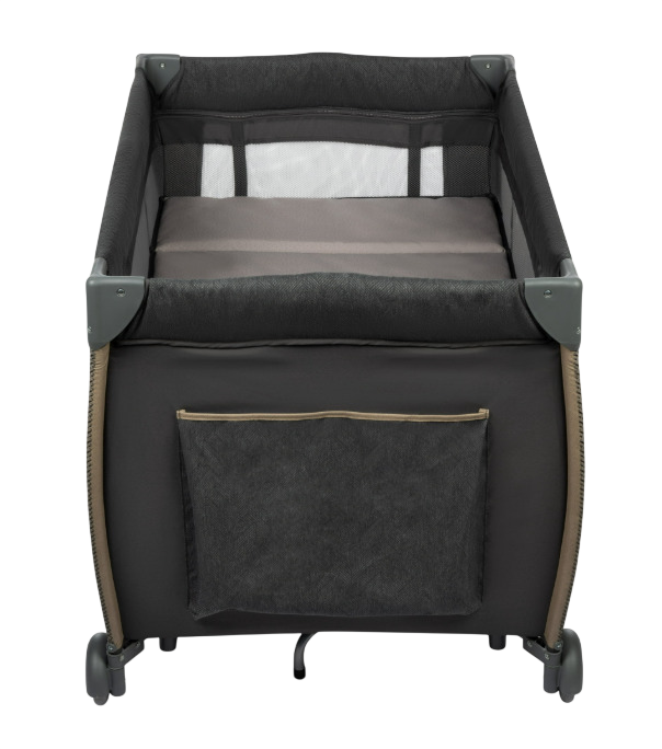 Shop Monbebe Play Yard with Full-Size Rocking Bassinet, Castle Point at GoodBuy Gear