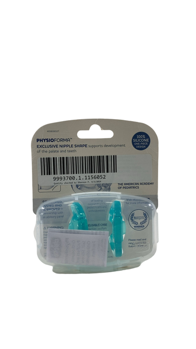 Shop Chicco PhysioForma Pacifiers 2-Pack, Teal, 0-6 Months at GoodBuy Gear