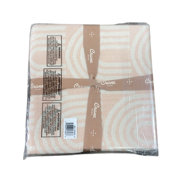 Shop Crane Baby Cotton Muslin Jacquard Blanket, Pink Rainbow at GoodBuy Gear