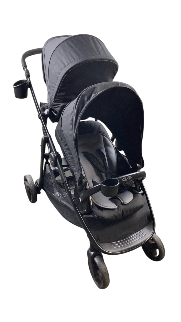 graco ready2grow click connect lx double stroller gotham Graco Ready2Grow LX 2.0 Double Stroller, 2021, Gotham