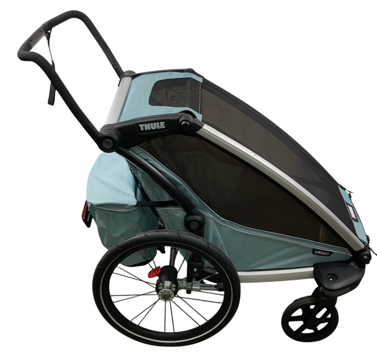 Shop Thule Chariot Cross Bike Trailer Stroller 1 Seat, 2021, Alaska Blue at GoodBuy Gear