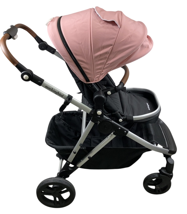 Shop Mockingbird Single to Double 2.0 Stroller, Bloom, Watercolor Drops, Silver With Penny Leather, 2025 at GoodBuy Gear