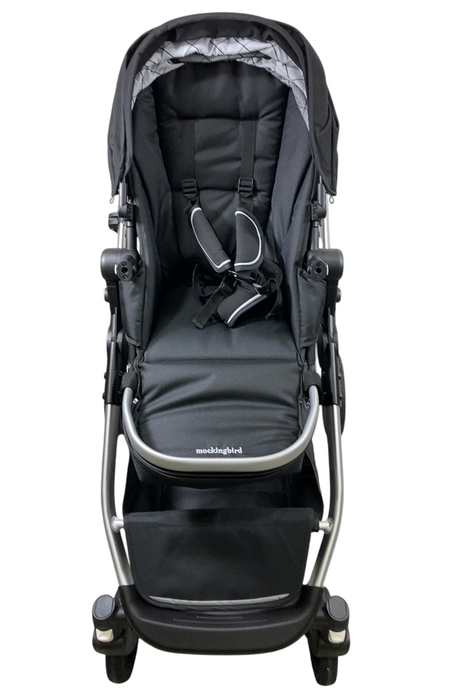 Shop Mockingbird Single to Double 2.0 Stroller, 2025, Black, Silver With Penny Leather, Windowpane at GoodBuy Gear