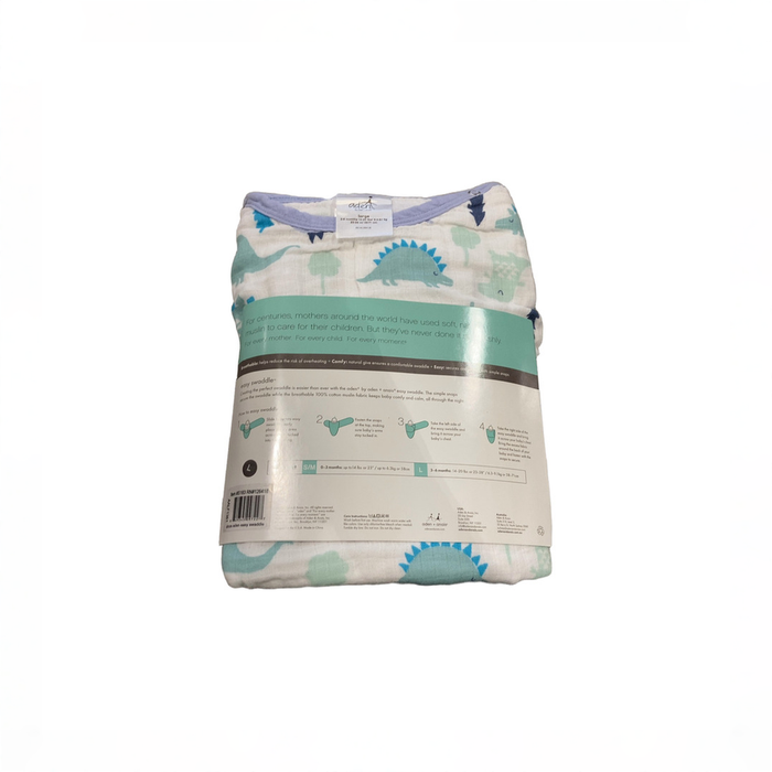 Shop DRAFT - Aden + Anais Essentials Easy Wrap Swaddle, 3-6 Months, Blue dino at GoodBuy Gear