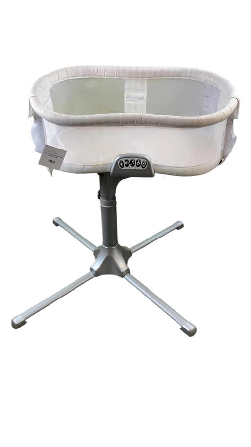 Shop Halo BassiNest Swivel Sleeper Premiere Series, Silver Damask at GoodBuy Gear