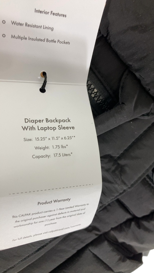 Shop Calpak Diaper Backpack with Laptop Sleeve, Black at GoodBuy Gear