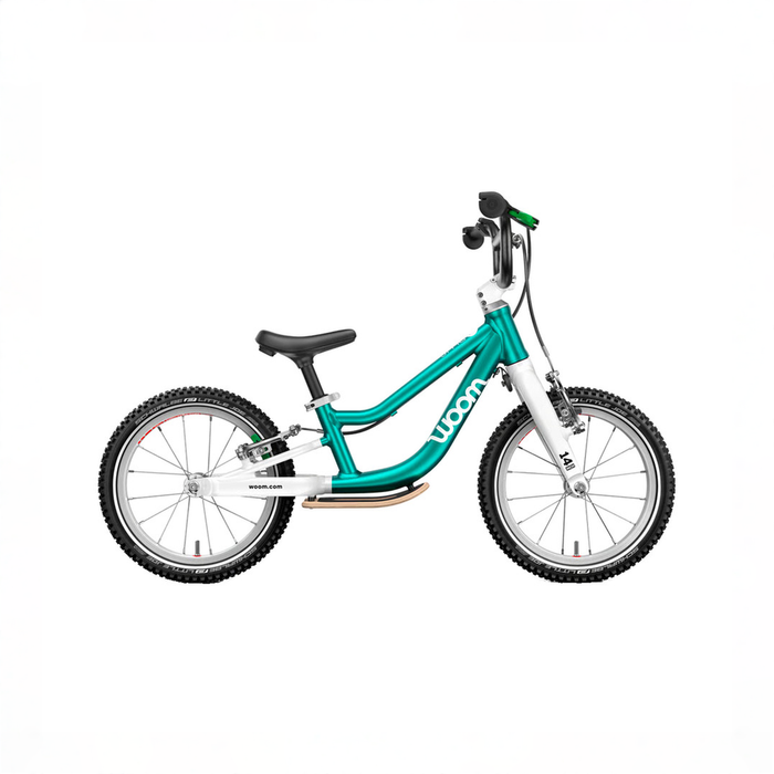 Shop Woom GO 1 Plus Balance Bike, Metalic turquoise at GoodBuy Gear
