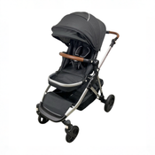 Shop Mockingbird Single to Double 2.0 Stroller, 2025, Black, Silver With Penny Leather, Watercolor Drops at GoodBuy Gear