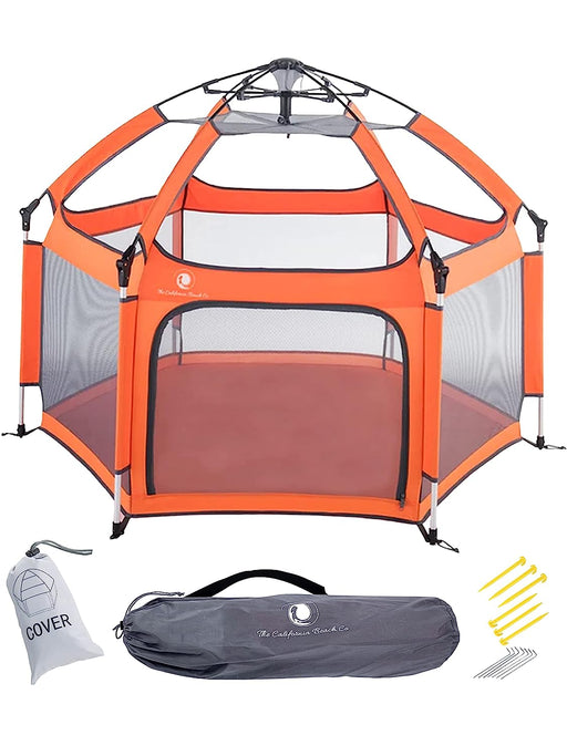 used California Beach Company Pop 'N Go Playpen, Orange