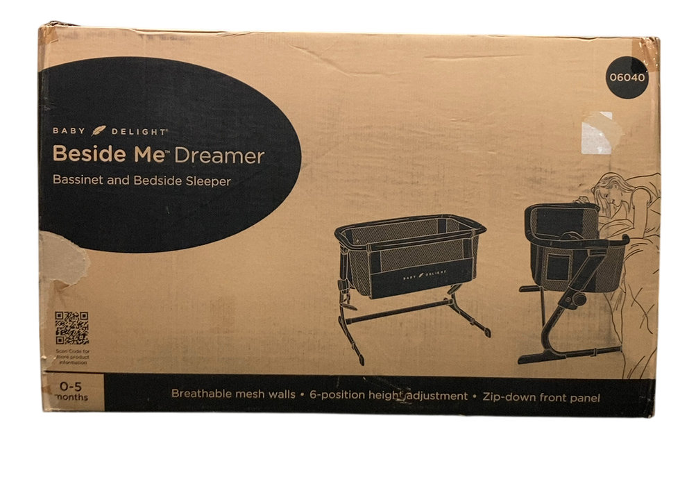 Shop Baby Delight Beside Me Dreamer Bassinet & Bedside Sleeper, Charcoal Tweed at GoodBuy Gear