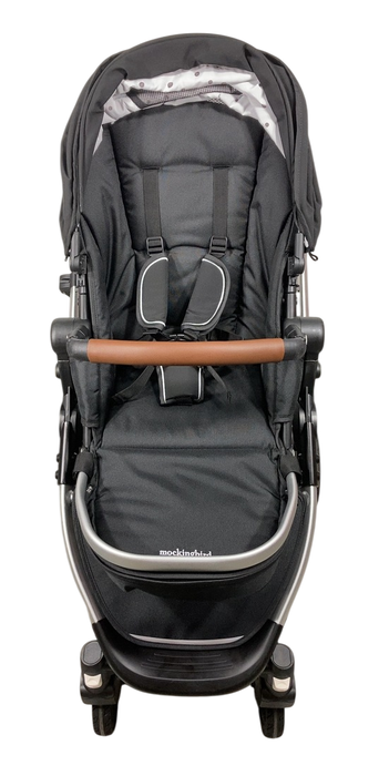 Shop Mockingbird Single 2.0 Stroller, 2024, Black, Silver With Penny Leather, Watercolor Drops at GoodBuy Gear