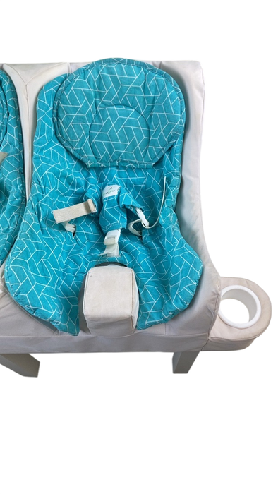 Shop Table For Two Twin Feeding System, Geo Turquoise & White at GoodBuy Gear