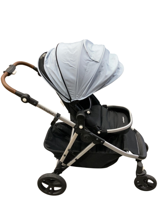 Shop Mockingbird Single to Double 2.0 Stroller, 2025, Silver With Penny Leather, Sky, Watercolor Drops at GoodBuy Gear