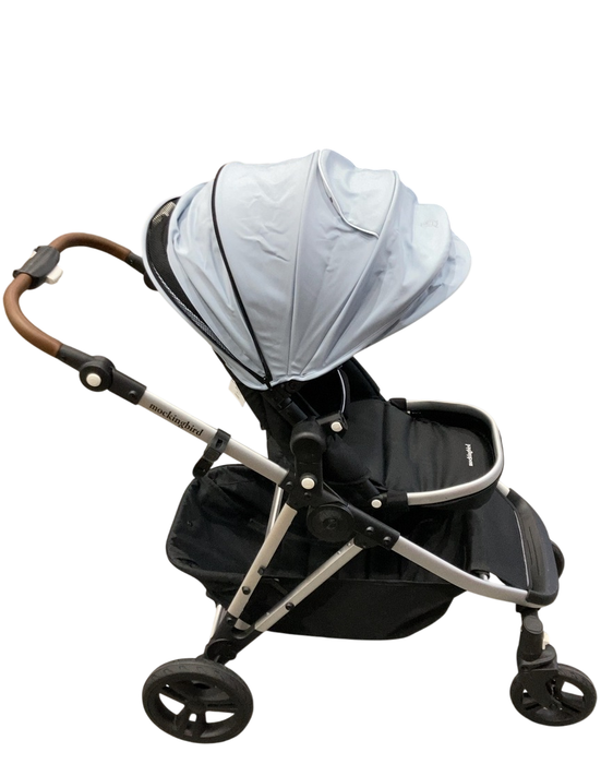 Shop Mockingbird Single to Double 2.0 Stroller, 2025, Silver With Penny Leather, Sky, Watercolor Drops at GoodBuy Gear