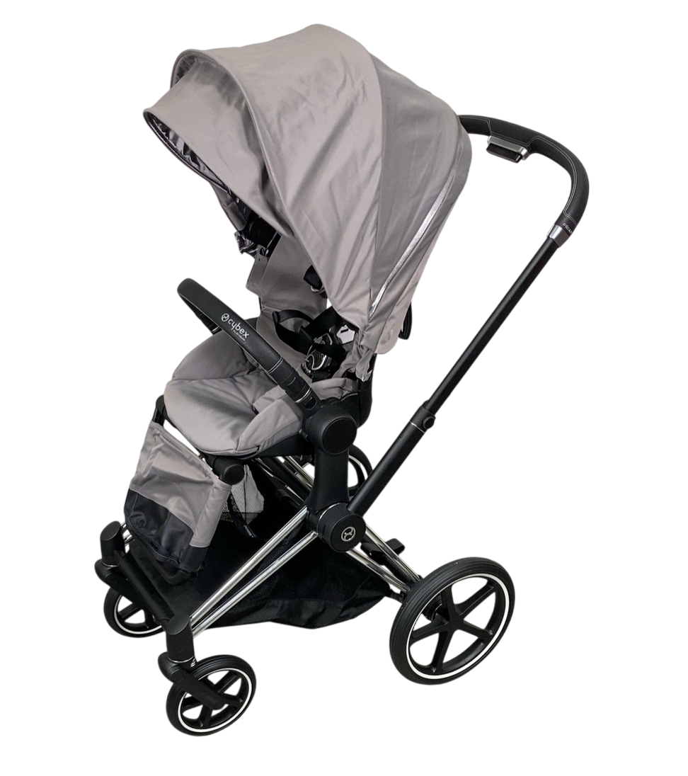 Cybex PRIAM Stroller, 2019, Manhattan Grey, Chrome With Black Details