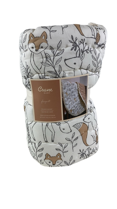Shop Crane Baby Cotton Quilted Play Mat, Ezra (Woodland Animal) at GoodBuy Gear