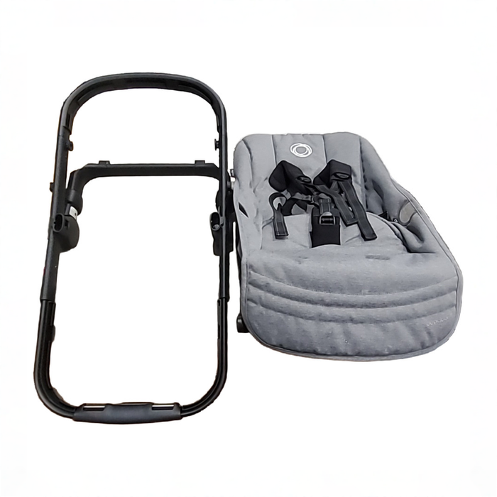 Shop Bugaboo Kangaroo Single To Double Stroller, 2024, Black, Moon Grey, Moon Grey at GoodBuy Gear