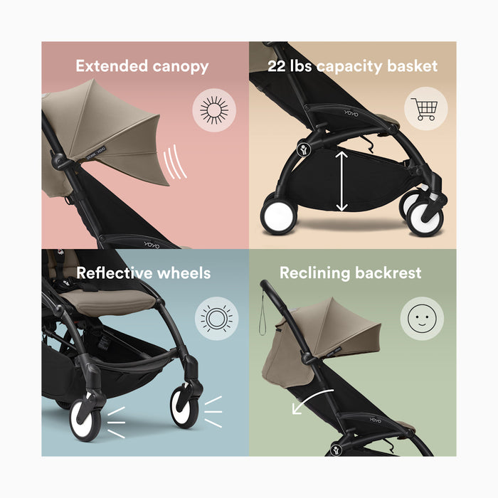 Stokke YOYO3 Complete Stroller, Black, 2025, Leopard