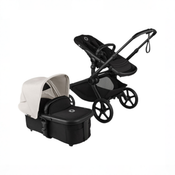 Shop Bugaboo Kangaroo Complete Stroller + Bassinet Bundle, 2025, Black Frame, Midnight Black, Misty White at GoodBuy Gear