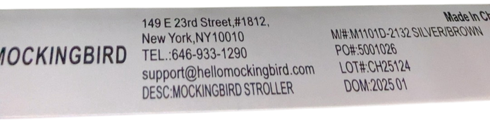 Shop Mockingbird Single 2.0 Stroller, 2025, Black, Silver With Penny Leather, Windowpane at GoodBuy Gear