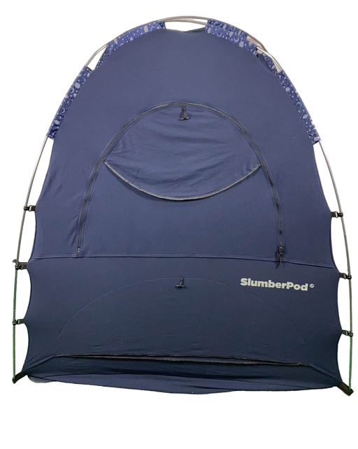 used SlumberPod 3.0 Sleep Canopy with Fan, Navy with Night Sky Accents