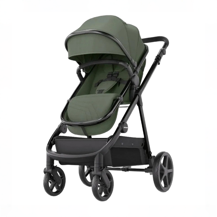 Shop Mompush Meteor 2 Stroller, 2025, Black Frame, Forest at GoodBuy Gear