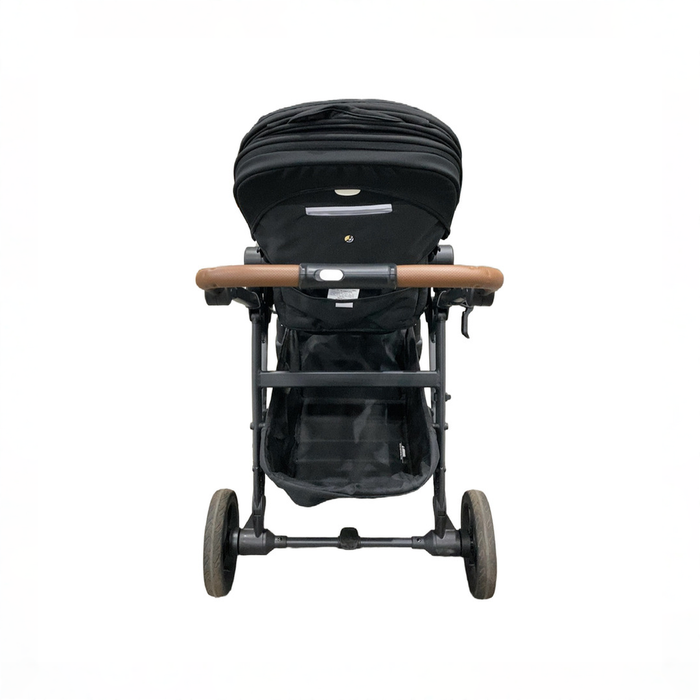 Shop Mockingbird Single to Double 3.0 Stroller, 2025, Charcoal with Penny Leather, Solid Black at GoodBuy Gear