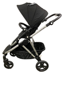 secondhand Mockingbird Single to Double Stroller, Watercolor Drops, Black , Matte Black with Matte Black Leather, 2023