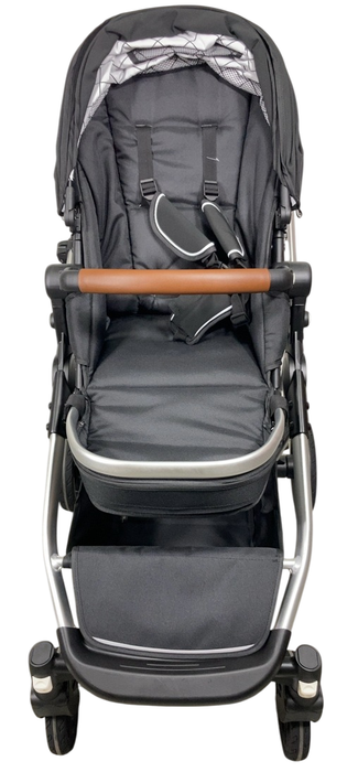 Shop Mockingbird Single to Double 2.0 Stroller, 2024, Black, Silver With Penny Leather, Windowpane at GoodBuy Gear