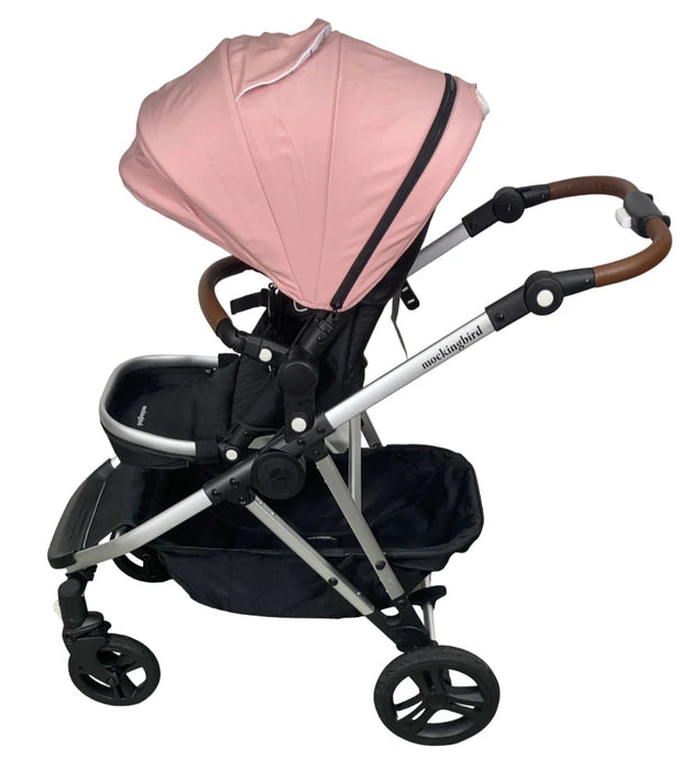 Shop Mockingbird Single to Double 2.0 Stroller, Bloom, Windowpane, Silver With Penny Leather, 2025 at GoodBuy Gear