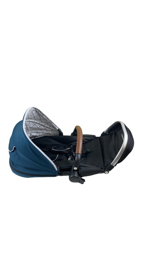 Shop Mockingbird 2nd Seat Kit with Extendable Canopy, Sea, Silver With Penny Leather, Windowpane at GoodBuy Gear