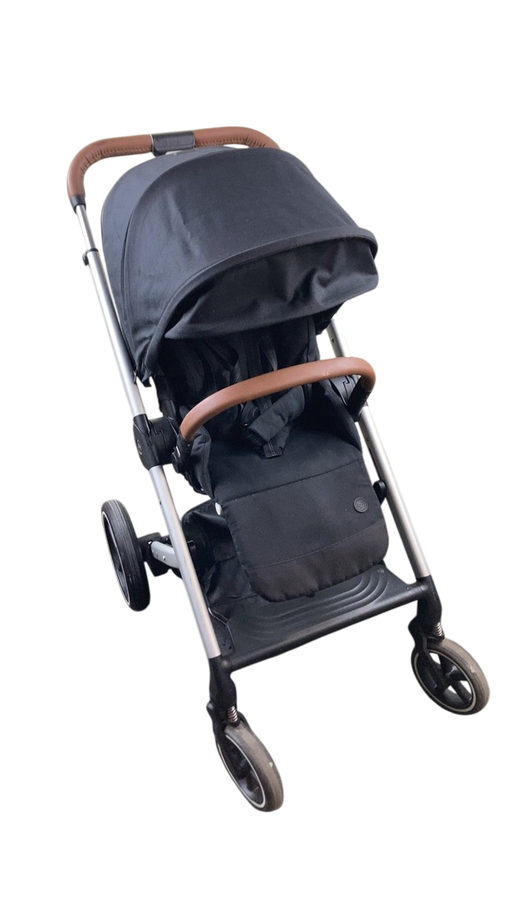 Shop Cybex Balios S Lux Stroller, 2020, Deep Black, Silver with Brown Leather at GoodBuy Gear