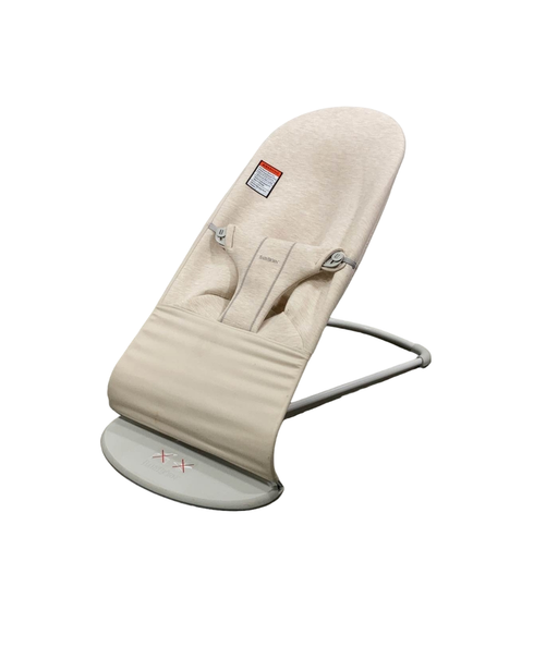 used BabyBjorn Bouncer Bliss, Light Gray Frame, Light Beige 3D Jersey