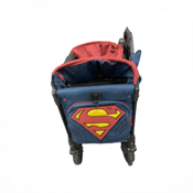 Shop DRAFT - Wonderfold W2 Luxe Pro Double Stroller Wagon, 2 Seater, Red/Blue/Yellow, Superman at GoodBuy Gear