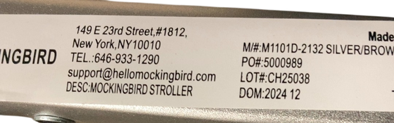 Shop Mockingbird Single 2.0 Stroller, 2024, Bloom, Silver With Penny Leather, Windowpane at GoodBuy Gear