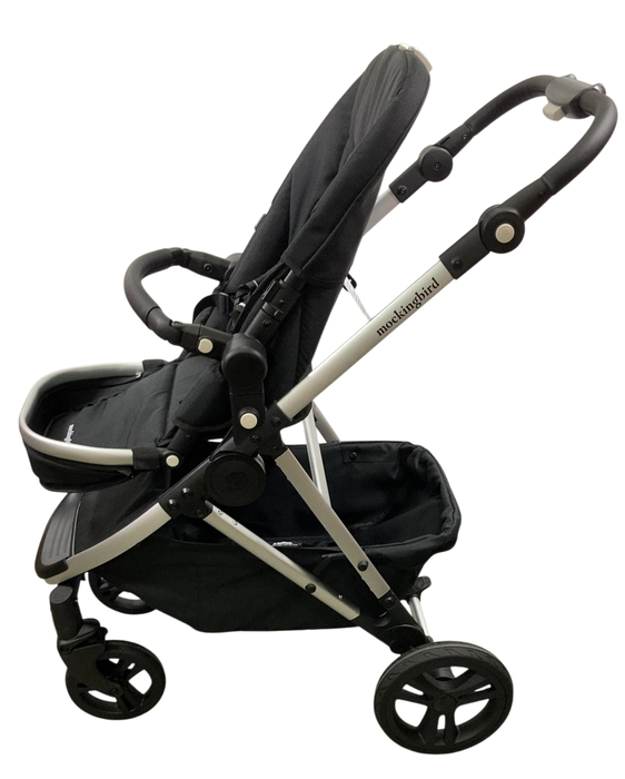 Shop Mockingbird Single 2.0 Stroller, 2024, No Canopy, No Canopy, Silver With Black Leather at GoodBuy Gear