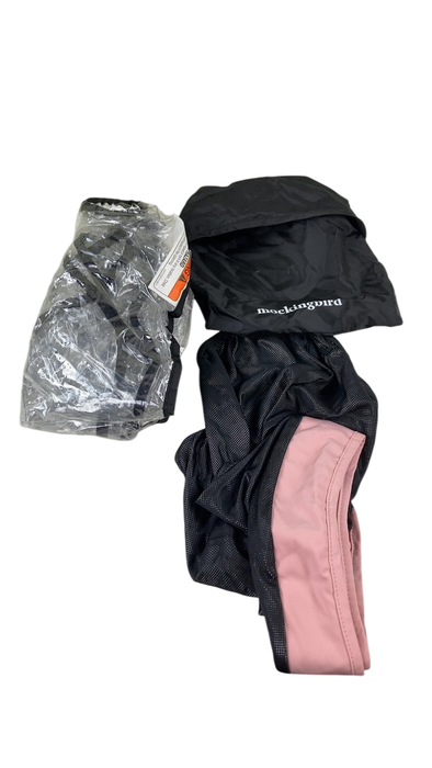 Shop Mockingbird 2nd Seat Kit with Extendable Canopy, Bloom, Silver With Penny Leather, Watercolor Drops at GoodBuy Gear