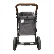 Shop Wonderfold W2 Luxe Multifunctional Double Stroller Wagon, 2024, Black Camo Fabric, Black Frame with Brown Handlebar at GoodBuy Gear